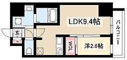 プレサンス鶴舞パークグラッド 1LDKの間取図画像