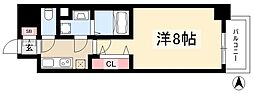 エスリード金山クラッシィ 1Kの間取図画像