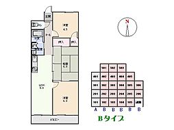 第二八幡台マンション 3LDKの間取図画像
