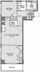 SERENO荻窪 2DKの間取図画像