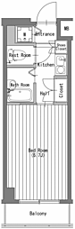 アミスタ小石川 1Kの間取図画像