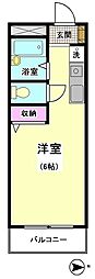 サウスヴィレッジ ワンルームの間取図画像