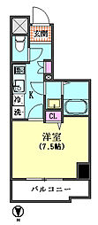 ヴィモス木場 1Kの間取図画像
