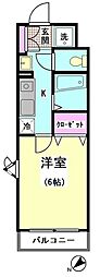 ル・シエル 1Kの間取図画像