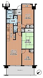 サンクレイドルさいたま岩槻アヴァンツァーレ 2SLDKの間取図画像
