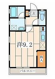 パルティータ ワンルームの間取図画像
