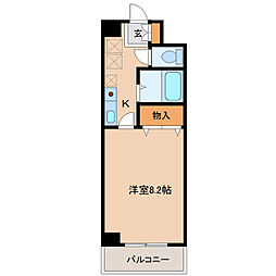 アーバンスカイ 1Kの間取図画像