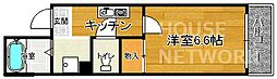 京都市営烏丸線 烏丸御池駅 徒歩5分の賃貸マンション 4階1Kの間取り