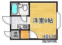 プチメゾン下鴨 1Kの間取図画像