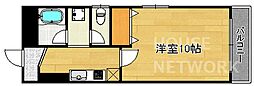 EM,SCOURT 1Kの間取図画像