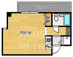 カーサ・デ下鴨 1Kの間取図画像