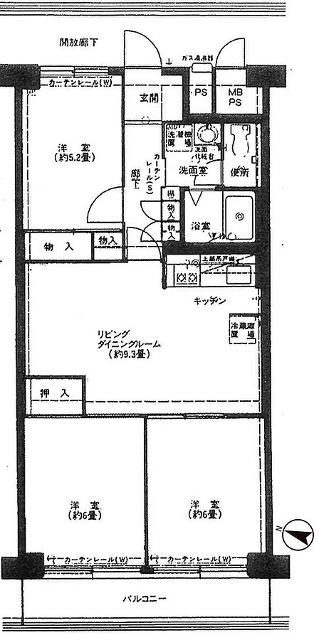 2LDK 間取り