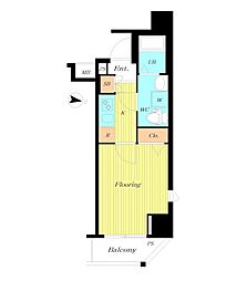 ヴァレッシア川口幸町シティ 6階1Kの間取り