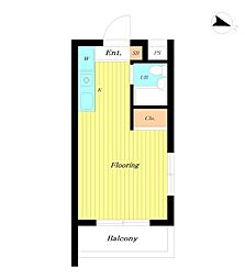 スカイコート高円寺3 ワンルームの間取図画像