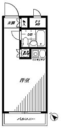 ダイアパレス伊勢佐木町 ワンルームの間取図画像