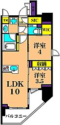 JR横須賀線 西大井駅 徒歩3分の賃貸マンション 2階2LDKの間取り