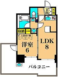 JR京浜東北・根岸線 大井町駅 徒歩4分の賃貸マンション 13階1LDKの間取り