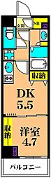 JR京浜東北・根岸線 大井町駅 徒歩9分の賃貸マンション 1階1DKの間取り