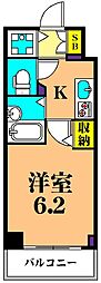 JR京浜東北・根岸線 大井町駅 徒歩4分の賃貸マンション 2階1Kの間取り