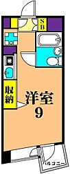 東急大井町線 大井町駅 徒歩4分の賃貸マンション 5階ワンルームの間取り