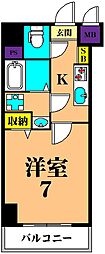 JR京浜東北・根岸線 大井町駅 徒歩10分の賃貸マンション 9階1Kの間取り