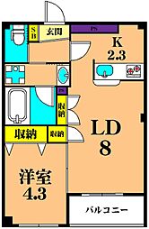 JR京浜東北・根岸線 大井町駅 徒歩11分の賃貸マンション 1階1LDKの間取り