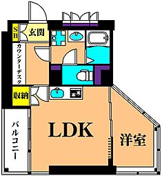 U-make南品川 1LDKの間取図画像