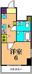 K'sハウス 1Kの間取図画像