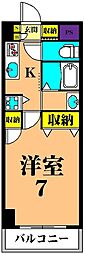 ベルメゾン中澤 1Kの間取図画像