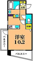 RESIDIA大井町2 ワンルームの間取図画像