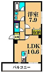 アミーゴ南馬込 1LDKの間取図画像