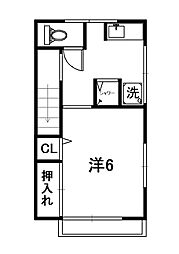 ハイツサツキ 1Kの間取図画像