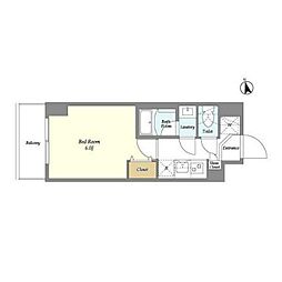 Augusta Residence大森 1Kの間取図画像