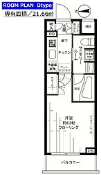 ステージグランデ大森アジールコート 1Kの間取図画像