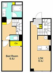 JR京浜東北・根岸線 大井町駅 徒歩7分の賃貸マンション 1階1LDKの間取り