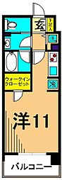 レジディア大井町II 4階ワンルームの間取り