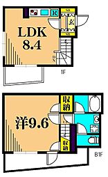 LEGALAND大井町west 1階1LDKの間取り