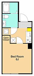 グランフォート品川大井町 1Kの間取図画像