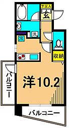 RESIDIA大井町2 1Kの間取図画像