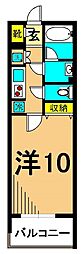 グレイスコート大森海岸 1Kの間取図画像