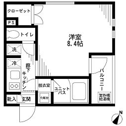 grandgrace雪ヶ谷 1Kの間取図画像