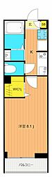 DuoPark戸越 1Kの間取図画像