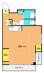 コーポサンフラワ ワンルームの間取図画像