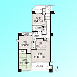 ネオステージ大宮 3LDKの間取図画像