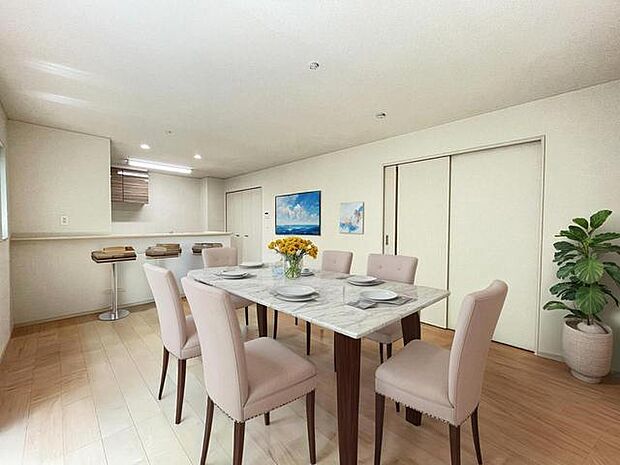 CGで家具を配置しております。家具配置のイメージにご覧ください。