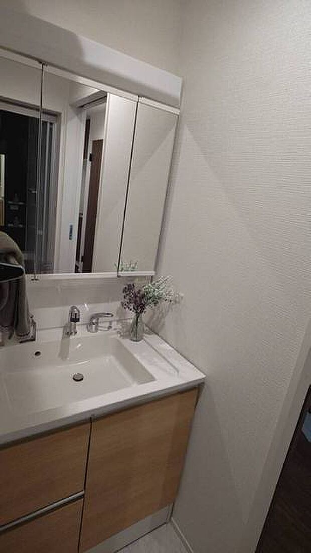 お出かけ前の身だしなみに一歩差がつく三面鏡。