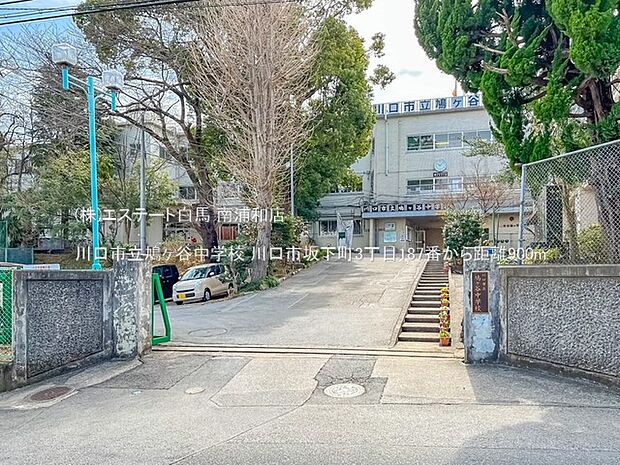 川口市立鳩ヶ谷中学校(900m)