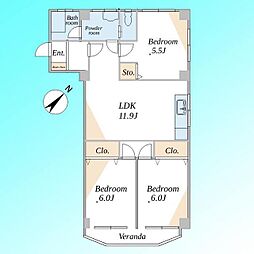 間取図画像 3LDK