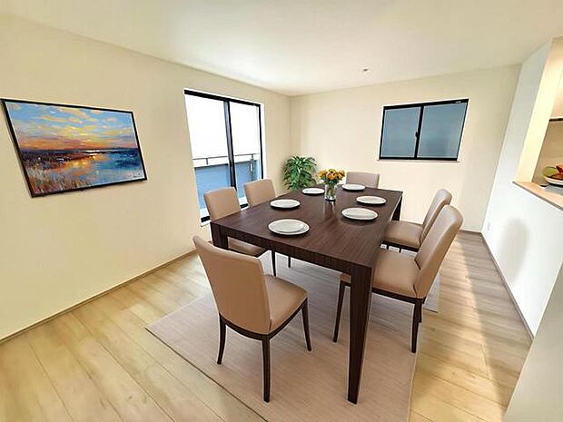 CGで家具を配置しております。家具配置のイメージにご覧ください。