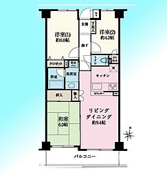 コスモ蕨ステーションビュー 3LDKの間取図画像